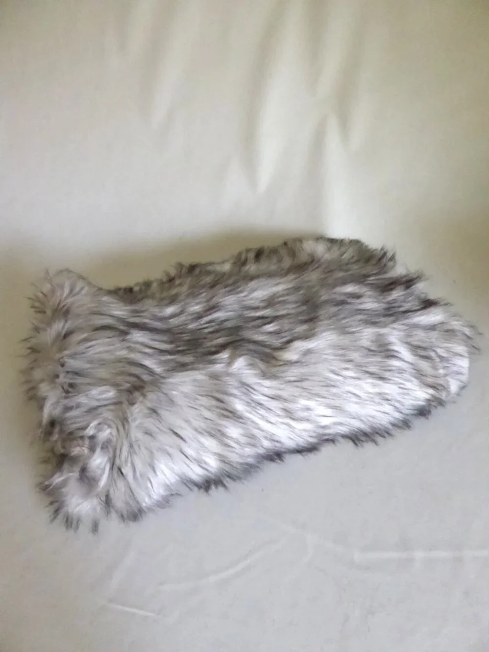 NEW 37” x 46” BLACK WHITE FAUX FUR FABRIC YARDAGE PLUSH PANEL SEWING CRAFT
